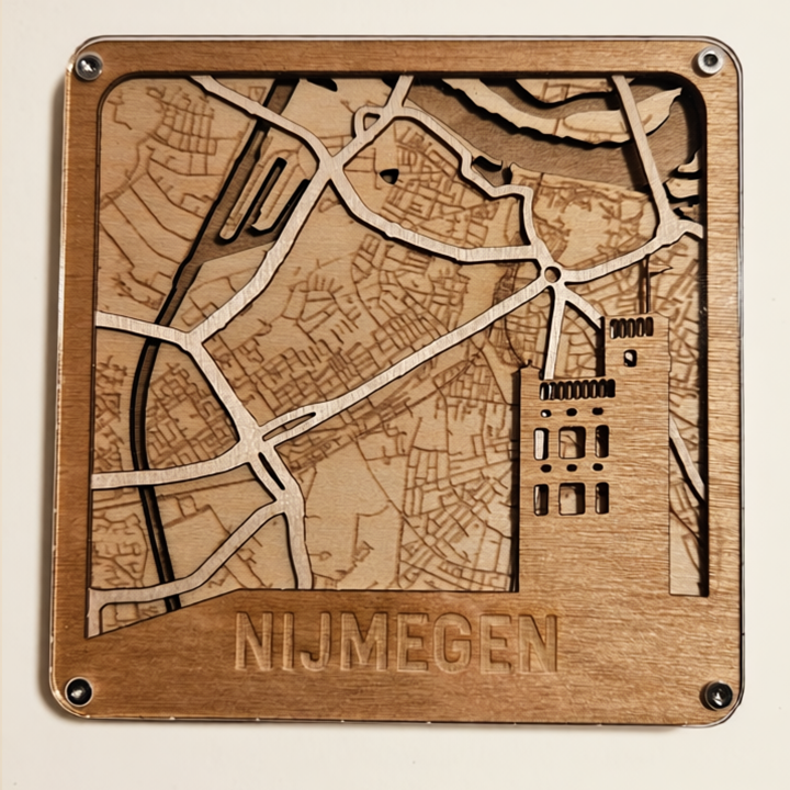 Houten onderzetter Nijmegen Belvédère