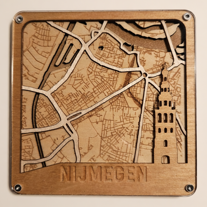 Houten onderzetter Nijmegen Sint-Stevenstoren