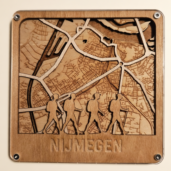 Houten Vierdaagse onderzetter Nijmegen