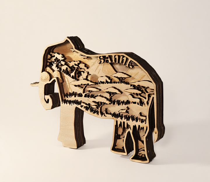 houten naam bordje olifant kinderkamer decoratie