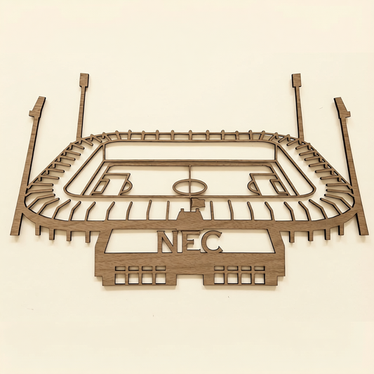 nec stadion houten wanddecoratie