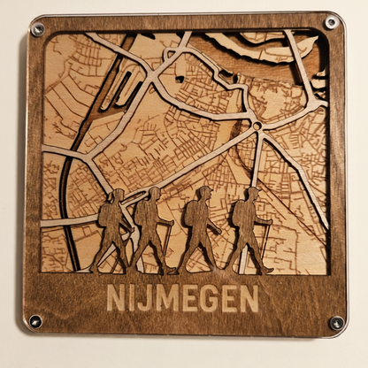Onderzetter Vierdaagse Nijmegen van hout