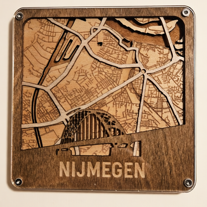 Nijmegen onderzetter met Waalbrug