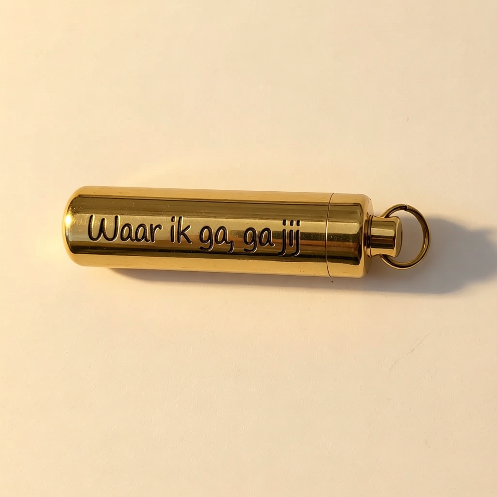 Persoonlijke mini urn met naam datum of symbool