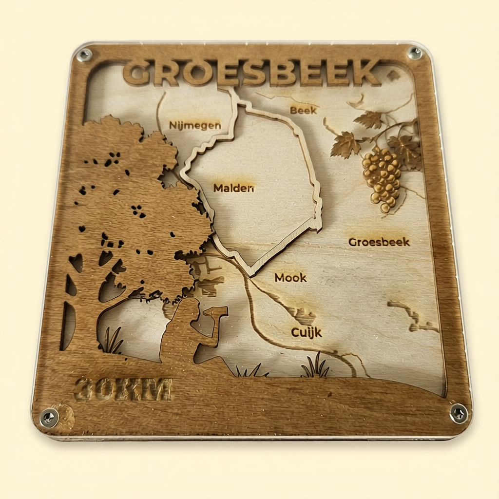 Detail routekaart 30 km Vierdaagse onderzetter